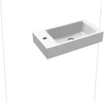 Kaldewei Puro 3162 Wand-Waschtisch 901206393001 weiss Perleffekt, Hahnlochbank...