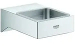 Grohe Selection Cube Halter 40865000 chrom, f&uuml;r Glas, Seifenpender/-schale