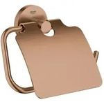 Grohe Essentials WC-Papierhalter 40367DL1 warm sunset geb&uuml;rstet, mit Deckel,