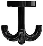 Hewi 477 Haken 477.90.05090 3-fach, drehbar, tiefschwarz
