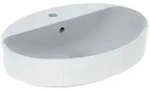 Geberit VariForm Aufsatzwaschtisch 500772012 wei&szlig;, 60x45cm, mit Hahnlochbank, mit