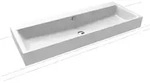 Kaldewei Puro Aufsatz-Waschtisch 907006003001 120x46x12cm, mit &Uuml;berlauf, ohne