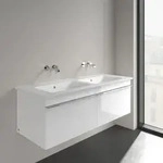 Villeroy und Boch Venticello M&ouml;bel-Doppelwaschtisch 4111DJRW 130x50cm, stone...