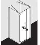 Kermi Pasa XP Pendelt&uuml;r 1-fl. u Festfeld f&uuml;r Seitenwand PX1FR12020VPK...