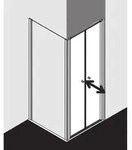 Kermi Pendelt&uuml;r Ibiza 2000 100x185, silber/mattglanz, ESG klar KermiClean