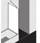 Kermi Diga Seitenwand verk&uuml;rzt DITVD09017VAK 90x175cm, silber hochglanz, ESG...