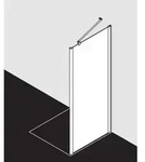 Kermi Pega Seitenwand PETWD07020VPK 70x200cm, silber hochglanz, ESG klar Clean, auf