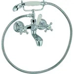 Kludi 1926 Wannen Zweigriff Armatur 514410520 chrom, Aufputz, mit Brausegarnitur