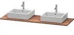 Duravit XSquare Massivholzkonsole XS064HB7777 160x55cm, mit zwei Ausschnitten,