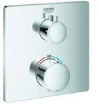 Grohe Grohtherm Fertigmontageset 24079000 chrom, Unterputz-Brause-Thermostat mit