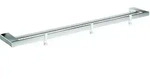 Emco Loft Doppelbadetuchhalter 056100180 chrom, 842 mm, mit 3 abnehmbaren Haken weiss
