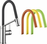 Blanco 524813, Blanco K&uuml;chenarmatur 524813 flexibel, chrom / lava grey / kiwi /