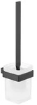 Emco Loft Toilettenb&uuml;rstengarnitur 051513300 schwarz, Kristallglas satiniert,