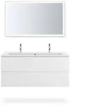 Duravit L-Cube Waschtischunterbau LC624301818 Wei&szlig; Matt, 122x55x48,1cm, 2 Schubladen