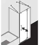 Kermi Pasa XP Pendelt&uuml;r 1-fl. Festfeld f&uuml;r Seitenwand PX1WR083201AK 83x200cm,