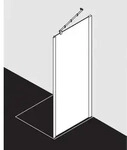 Kermi Pasa XP Seitenwand f&uuml;r Pendelt&uuml;r mit Festfeld PXUWD093201PK 93x200cm, silber