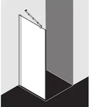 Kermi Diga Seitenwand DITWD10320VAK 103x200cm, silber hochglanz, ESG klar, auf