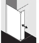 Kermi Pasa XP Seitenwand mit beweglichem Fl&uuml;gel PXT1L075201AK 75x200cm, silber