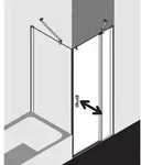 Kermi Pega Pendelt&uuml;r 1-fl&uuml;gelig mit Festfeld PE1NR10320VAK 103x200cm, silber