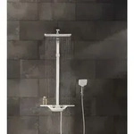 Kludi Shower-System 8020091-00 wei&szlig;/chrom, mit Kopf- und Handbrause