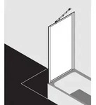 Kermi Seitenwand Nova 2000 verk&uuml;rzt 80x160cm, silber/mattglanz, Kerolan Fontana