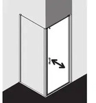 Kermi Liga Pendelt&uuml;r f&uuml;r Seitenwand LI1WR080181AK 80x185cm, silber mattglanz,...