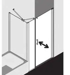 Kermi Pega Pendelt&uuml;r 1-fl&uuml;gelig mit Festfeld PE1OR10018VNK 100x185cm, silber