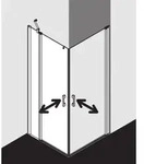 Kermi Pega Pendelt&uuml;r-Eckeinstiegsh&auml;lfte 2-tlg. PEEPL08018VAK 80x185cm, silber