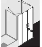 Kermi Pega Pendelt&uuml;r mit Festfeld PEPFR12018VAK 120x185cm, silber hochglanz, ESG