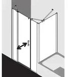 Kermi Pega Pendelt&uuml;r 1-fl&uuml;gelig mit Festfeld PE1AL10318VAK 103x185cm, silber