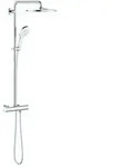 Grohe Rainshower Duschsystem 26647LS0 moon white, mit AP-Thermostat, Duscharm...