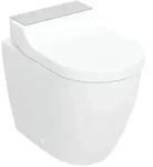Geberit AquaClean Tuma WC-Komplettanlage 146310FW1 mit Stand-WC, tief, Edelstahl