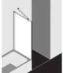 Kermi Pega Seitenwand vrek&uuml;rzt neben Badewanne PETVO09016VPK 90x160cm, silber
