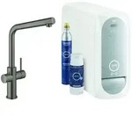 Grohe Blue Home Sp&uuml;ltisch-Einhebelmischer 31454AL1 hard graphite geb&uuml;rstet,