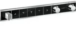 Hansgrohe RainSelect Brausethermostat 15358600 chrom-schwarz, f&uuml;r 5 Verbraucher