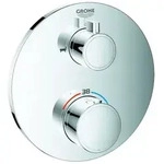 Grohe Grohtherm Fertigmontageset 24077000 chrom, UP-Wannen-Thermostat mit