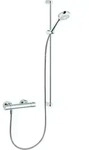Kludi Logo Shower-Duo 6857805-00 AP, Thermostat Brausearmatur, mit Wandstange 900mm,