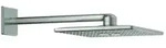 Grohe Rainshower Kopfbrauseset 26479DC0 supersteel, Brausearm 43 cm, 2 Strahlarten
