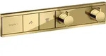 hansgrohe RainSelect Thermostat 15380990 polished gold optic, 2x Verbraucher,