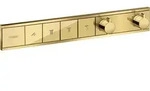 hansgrohe RainSelect Fertigmontageset 15382990 polished gold optic, Thermostat, 4x