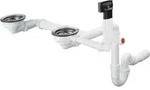 hansgrohe Ab- und &Uuml;berlaufgarnitur 43928000 chrom, manuell, f&uuml;r Doppelbecken
