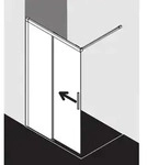 Kermi Nica Gleitt&uuml;r NIJ2L14020VPK 140 x 200 cm, silber hochglanz, ESG klar...