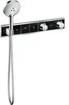 Hansgrohe RainSelect Brausethermostat 15356600 chrom-schwarz, f&uuml;r 3 Verbraucher