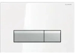Geberit BetPl. Sigma40, f&uuml;r 2-Mengen-Sp. 242601SI1 Glas wei&szlig;