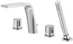 Steinberg Serie 260 Wannenarmatur 2602400 chrom, 4-Locharmatur mit ausziehbarer