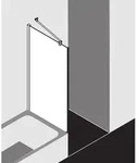 Kermi Mena Seitenwand verk&uuml;rzt mit Wandprofil METVP090173AK 90 x 179 cm,...
