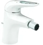 Grohe Eurostyle Bidetarmatur 33565LS3 moon White, mit Ablaufgarnitur, Griff offen