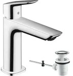 hansgrohe Logis Waschtischarmatur 71254000 mit Zugstangen-Ablaufgarnitur, chrom