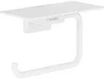 hansgrohe AddStoris Papierrollenhalter 41772700 mit Ablage, Wandmontage, Metall,