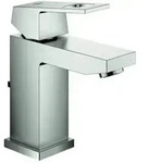 Grohe Eurocube Waschtischarmatur 23127DC0 supersteel, S-Size, mit...